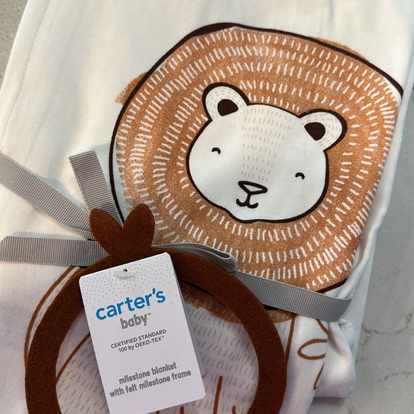 Carter’s Baby Milestone Blanket with Felt Milestone Frame - Picture 4 of 4